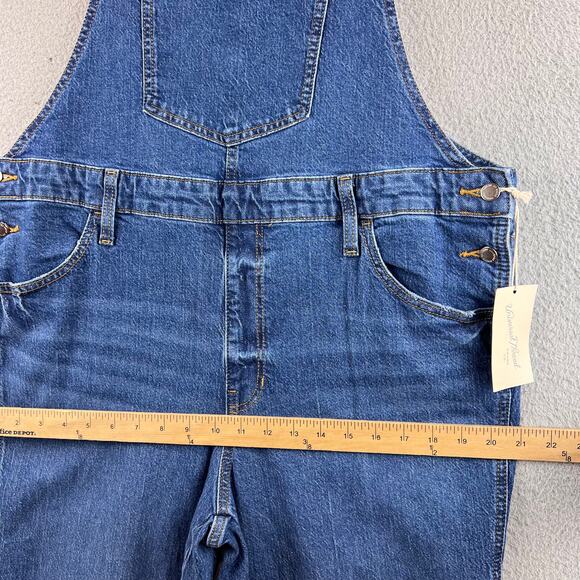 New UNIVERSAL THREAD Skinny Overalls Sz 14 Blue Stretch Denim - Picture 5 of 11
